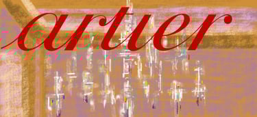 Airport chandelier - digital postcard