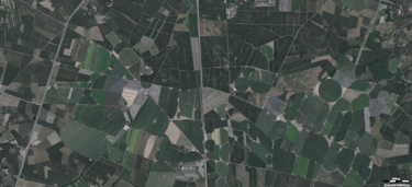 Aerial photography of maritime pine forest plots and agricultural plots in Southwest France