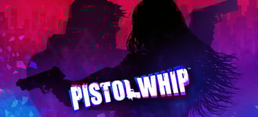 a woman and a man holding a gun for the VR game Pistolwhip