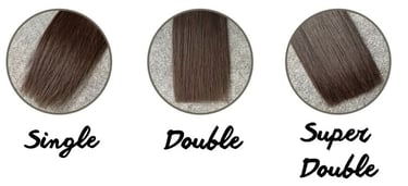 To check the bundle’s drawn level, just look at the thickness of the ends.