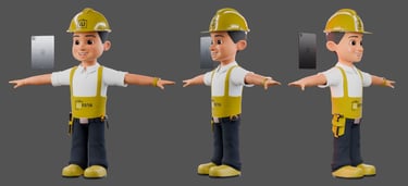 mascote 3D personagem 3D