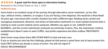 Review of No Chemo No Radio No Knife Book