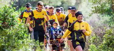 CDUTSB Yellow Tide volunteers during a trail running event.