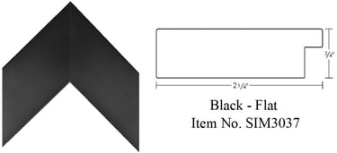 Black - Flat Wooden Item No. SIM3037