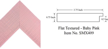 Flat Textured - Baby Pink Picture Frame Item No. SMX409