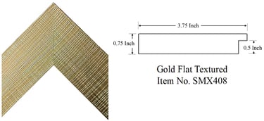 Flat Textured - Golden Picture Frame Item No. SMX408