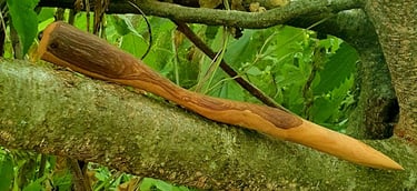 Baguettes salamander baguette en bois de poirier magie sorcellerie sorcière