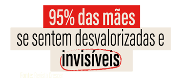 imagem da notícia "95% das mães se sentem desvalorizadas e invisíveis"