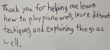 Letter From A Piano Student