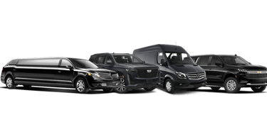 Downtown Columbus, Ohio, black Mercedes Sprinter van for premium trave