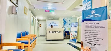 Islamabad Medical Center reception area in G-10 – patient registration and help desk