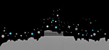 Athens Acropolis white scetch with Parthenon on the Rocks