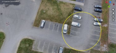 Vue de dessus de la photogrammétrie