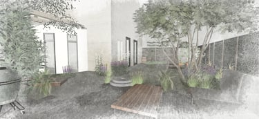 3D impressie achtertuin