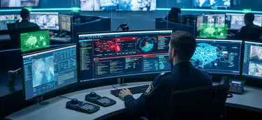 Pantalla de monitoreo conectada a central receptora de alarmas en tiempo real