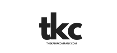 The Kabir Company logo featuring lowercase black tkc lettering above the website URL.