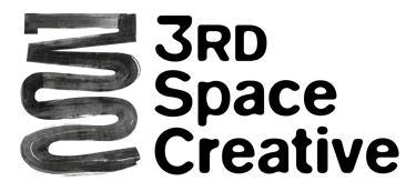 logo with 3SC combined in a painterly style. Followed by the text "3RD Space Creative"