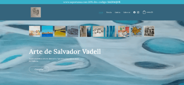 a website page with a picture of a painting of a cat
