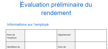 Grille évaluation intégration salarié : suivi de performance