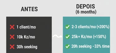 Comparação de website sem e com chatbot: esquerda mostra website sem chat widget; direita mostra mes