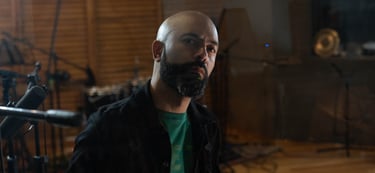 David De Mata at the studio