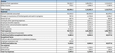 profit loss statement_ olectra greentech business analysis