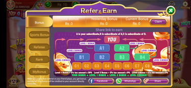 refer & earn 3patti spin