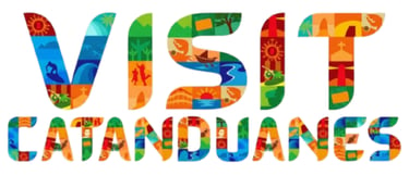 Visit Catanduanes colorful tourism logo featuring iconic island scenery and cultural landmarks.