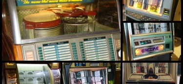 collage with different jukeboxes