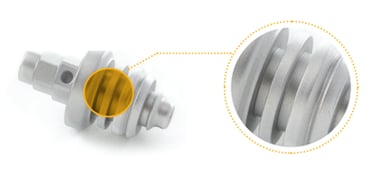 an image of a tool after aluminum bead blasting
