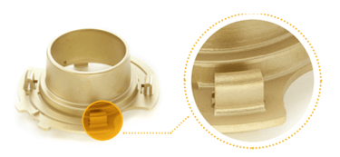 an image of a tool after brass bead blast