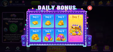 daily bonus in boombet