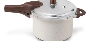 Brinox Pressure Panela de Pressão Revestimento Cerâmica Indução 4,2L cor Vanilla