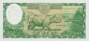 Nepal Banknote 100 Rupees Rhinoceros