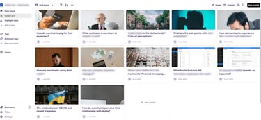 insights (blurred for nda purposes)