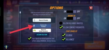 marvel strike force msf login issue