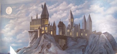 wizard castle mural by nj mural artist artworks by marcine