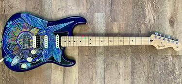 Psychedelic Stratocaster hand-painted Graffiti-Garage