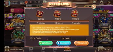 refer and win 3card new game