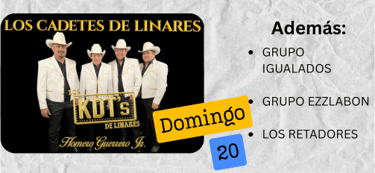 Los Cadetes de Linares de Homero Guerrero Jr en Sabinas Hidalgo Feria de la Fundación 2025