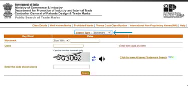official ip india trademark search portal