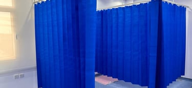 Dark Blue Disposable Medical Curtains