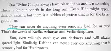 Our Radharani and Krishna have plans for us