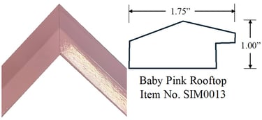 Baby Pink Rooftop Wooden Picture Frame