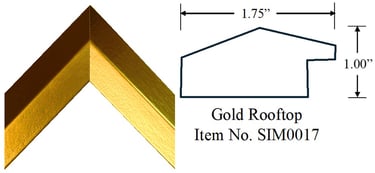 Gold Rooftop Wooden Picture Frame
