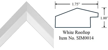 White Rooftop Wooden Picture Frame