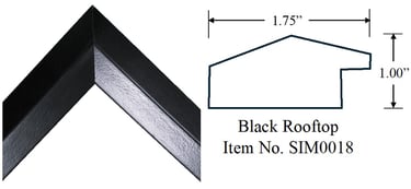 Black Rooftop Wooden Picture Frame