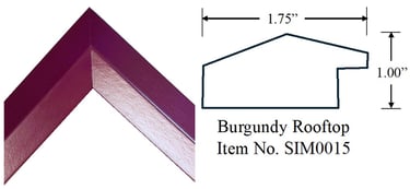 Burgundy Rooftop Wooden Picture Frame