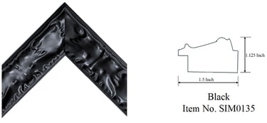 a picture of a black picture frame Item No. SIM0135