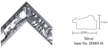 a picture of a silver picture frame Item No. SIM0136